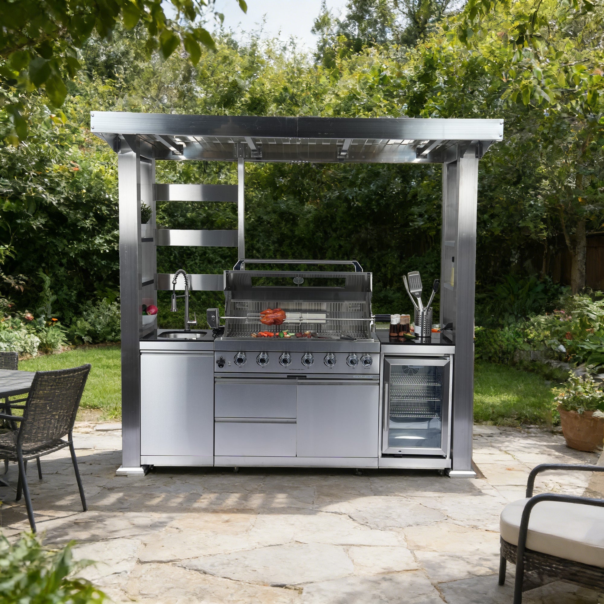 94-inch silver finish
